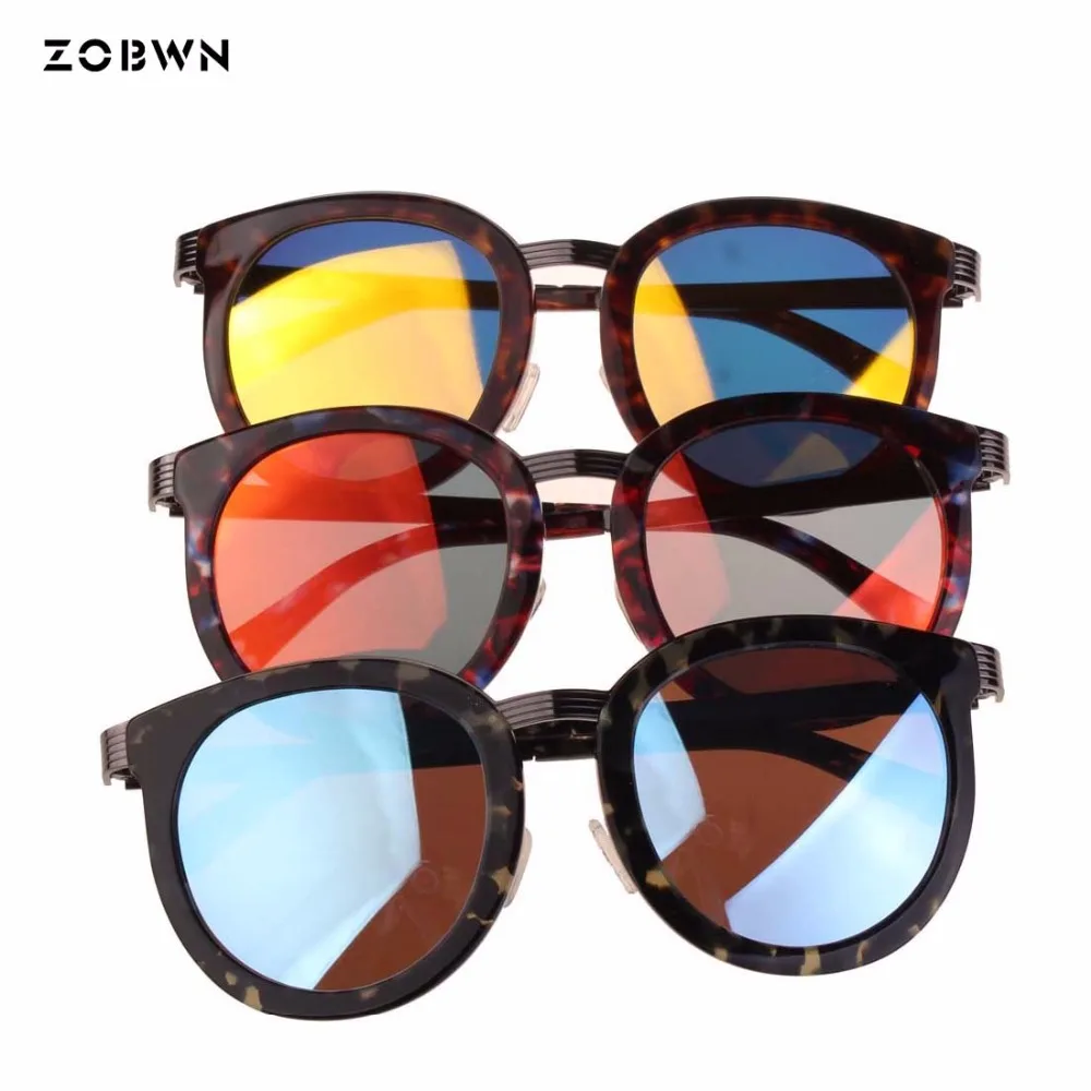 Frau Film Sonnenbrille Frauen Großhandel Weiblich Anti Uv400 Brillen Gold Runde Schutz Blau reflexion Mix Rahmen q0XaEq