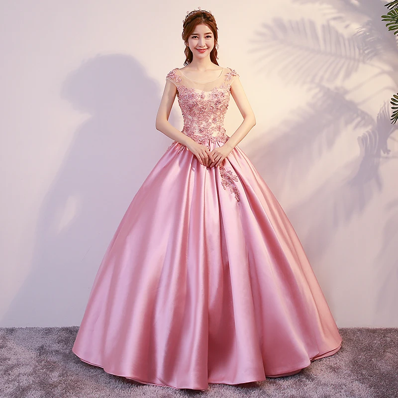Платье с вышитыми цветами Vestidos 15 Anos сексуальное роскошное бальное платье бисером