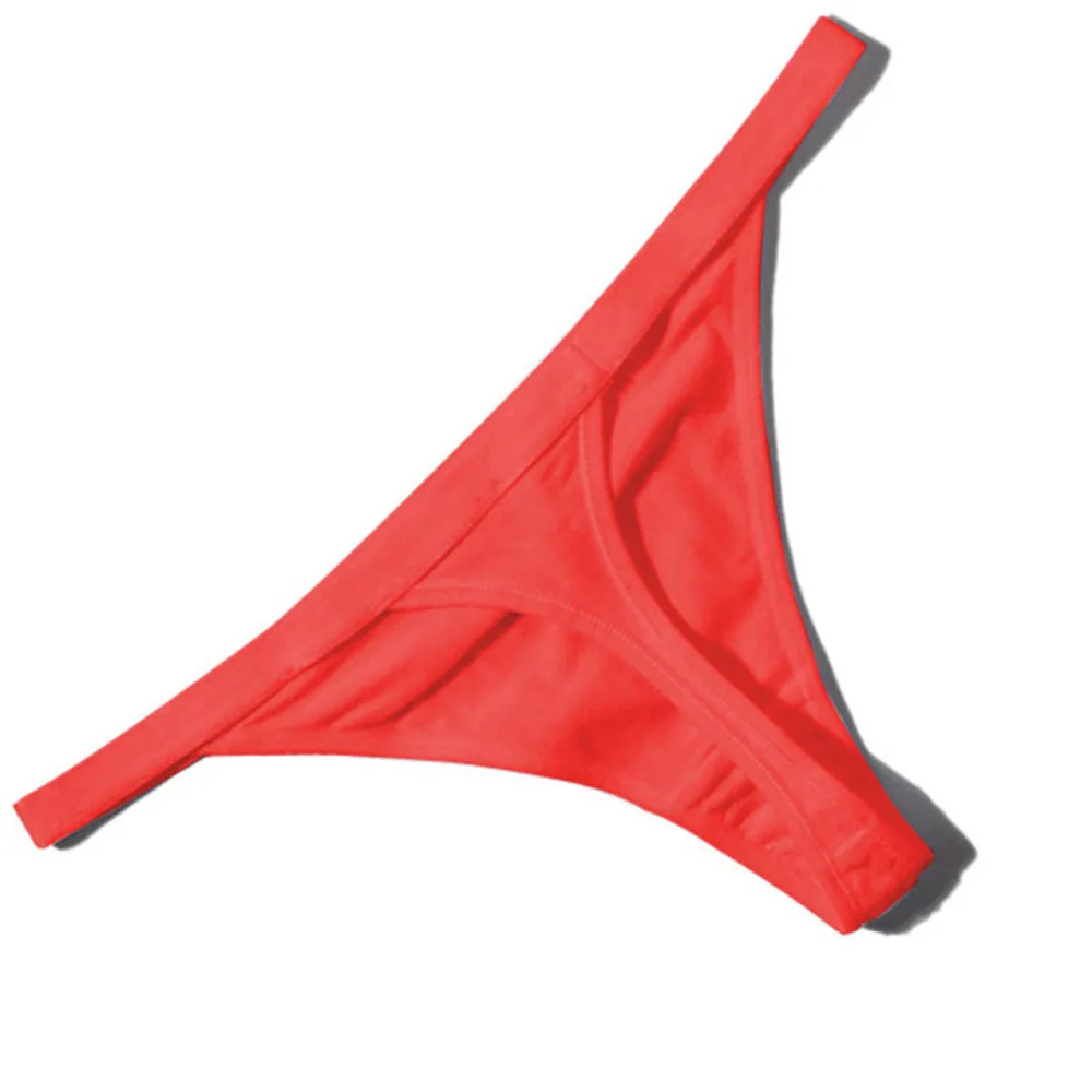 Hot Sale Underwear Women Cotton G String Thongs Low Waist Sexy Panties Ladies' Seamless Underwear Black Red White Skin Panties