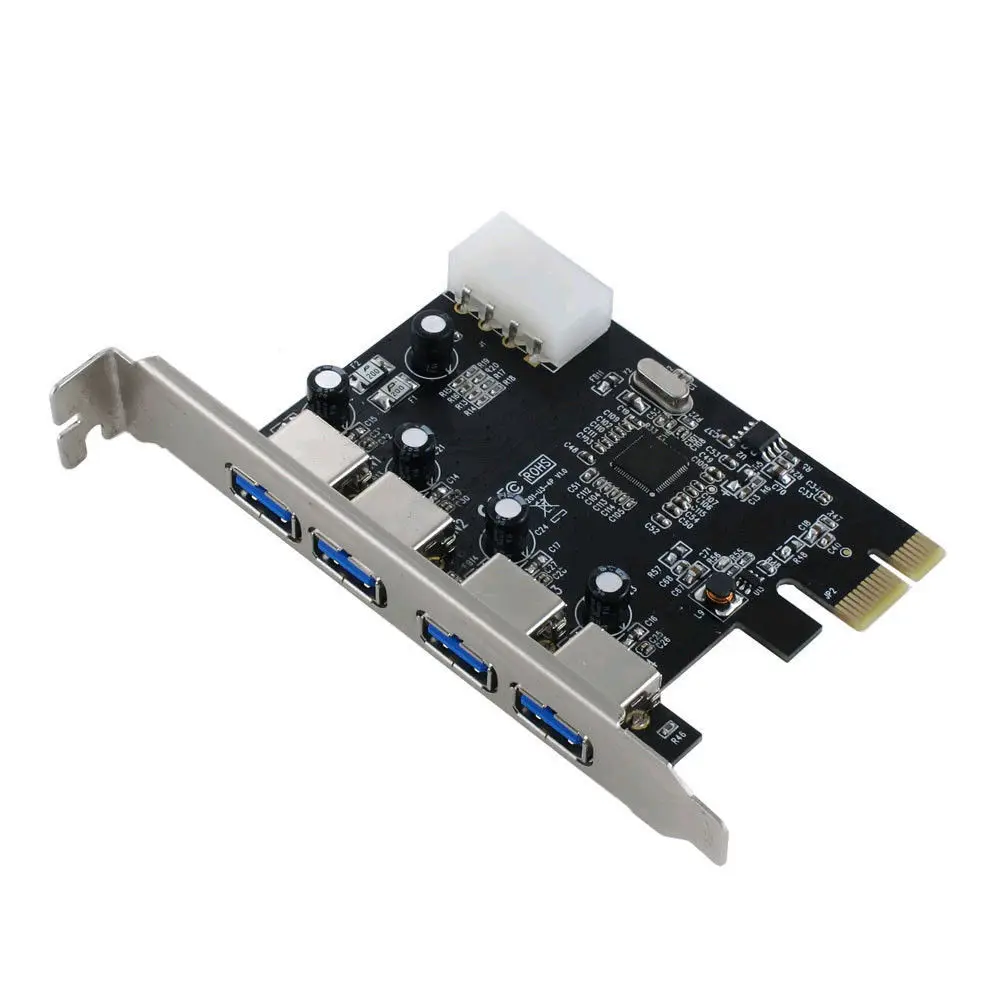 Супер быстрый 5 Гбит/с 4 порта USB 3,0 PCIe Управление карты/PCI Express USB3.0 конвертер адаптер