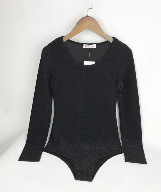 Buy Women O Neck Textured Metallic Bodysuit Fashion