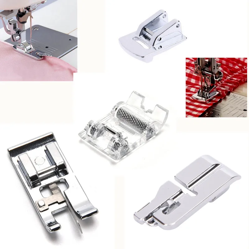 

Hot Rolled Hem Presser Foot Set For Singer Janome Sewing Domestic Machine Part Sewing Machine Sewing Tools Accessory Stitcher