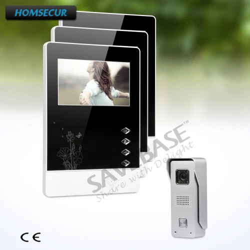 

HOMSECUR 4.3inch Video Door Intercom System with Russia Transportation+Outdoor Monitoring