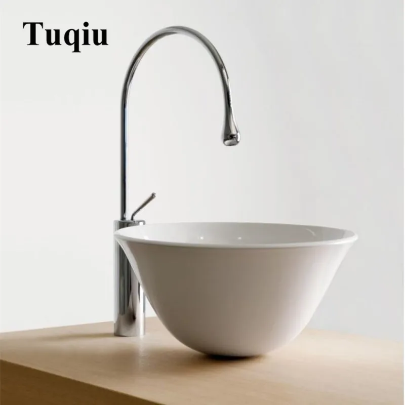 

New art basin faucet chrome bathroom basin Faucet Modern design single lever unique design basin Faucet high sink tap