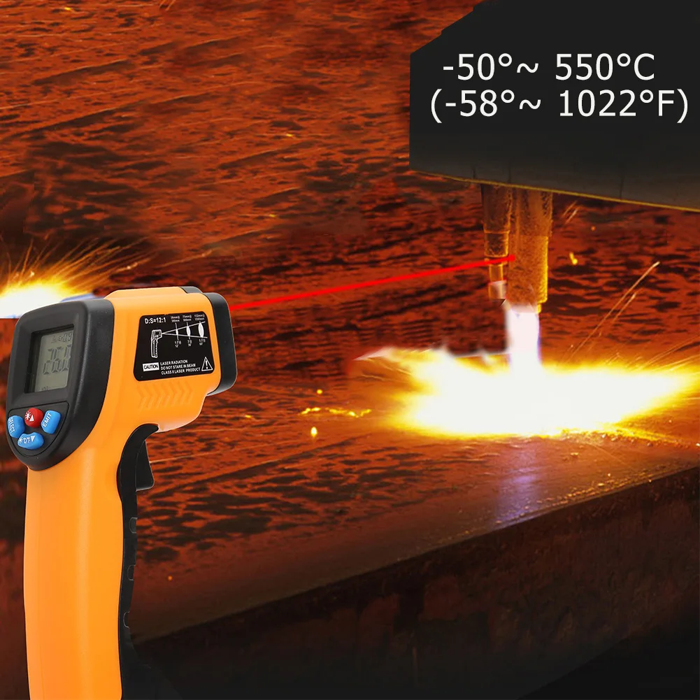 GM550-50~ 550 C цифровой инфракрасный термометр пирометр Аквариум Открытый Термодетектор термометр#35
