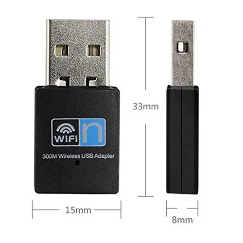 300 Мбит/с USB WiFi адаптер переменного тока, akomitech Беспроводной WiFi USB ключ адаптер для настольных ПК ноутбук с системой Windows 10, 8, 7, XP MAC OS