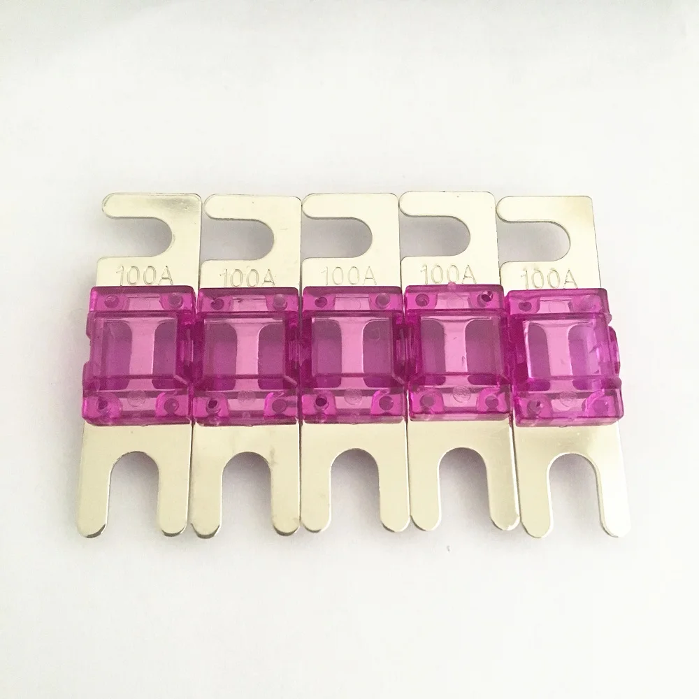 

20PCS 50PCS 100PCS 100A Nickel Plated Car Audio Auto Blade AFS Fuse MINI ANL Fuse
