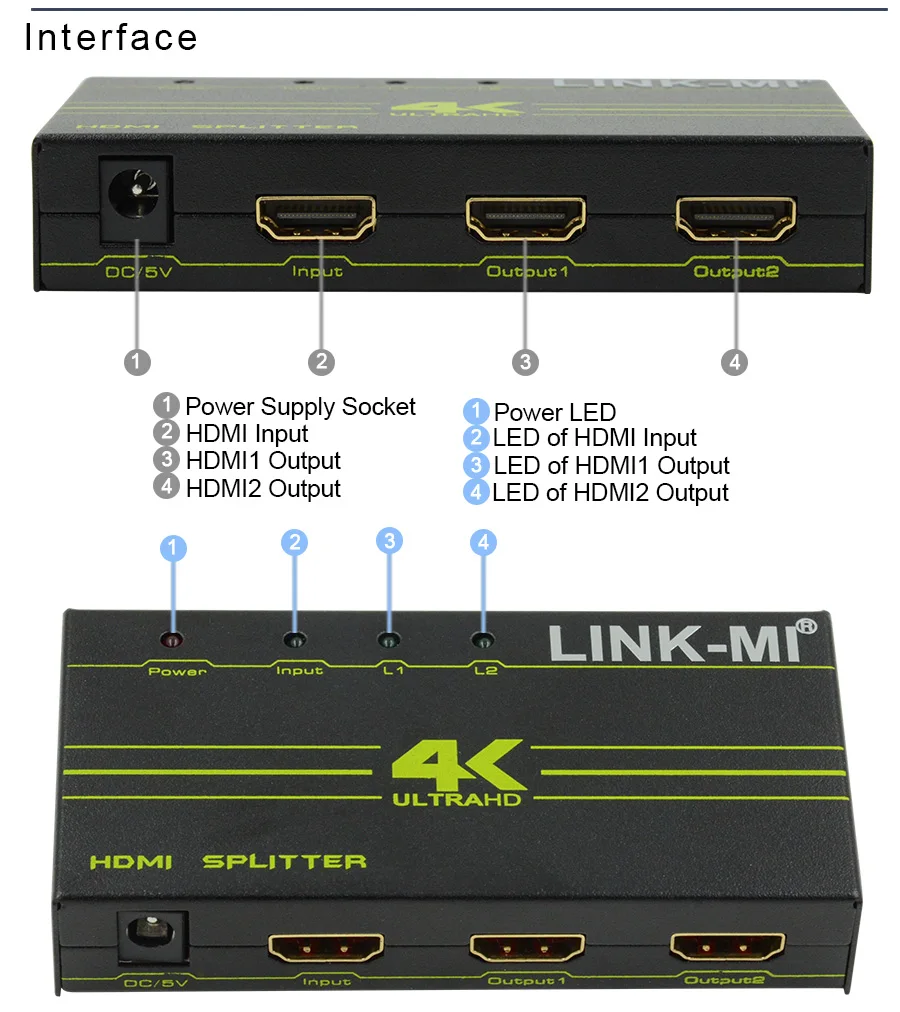 H102G-4K2K HDMI Splitter 1x2 Support 4K2K 3D Compatible (9)