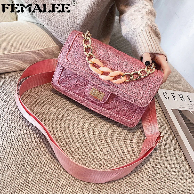 

FEMALEE New Design Gradient Chanells Lock Handbags Crossbody Diamond Luxury Women Shoulder Bag Sac Femme Bags Ladies Handbags