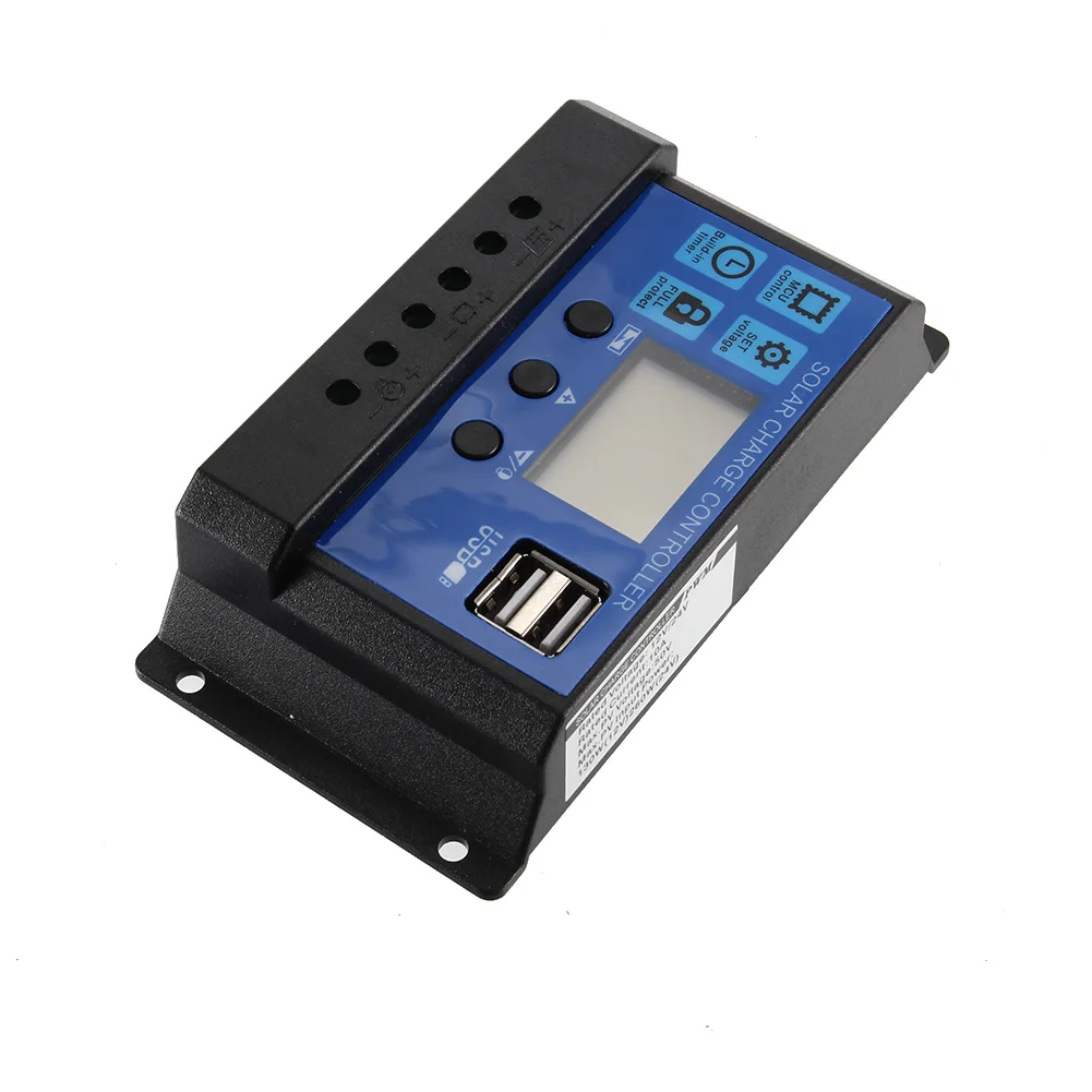 

Solar Power Controller PWM Dual USB Output Mobile Phone Charging HD Display Regulator MDJ998