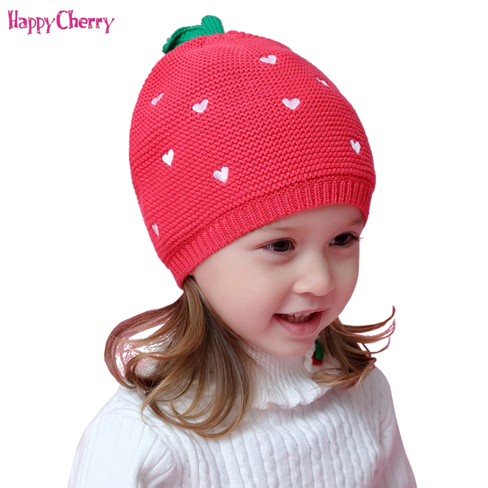 Baby Hat Knit Baby Cap + scarf Cotton Pompom Bobble Hat For Kids Winter