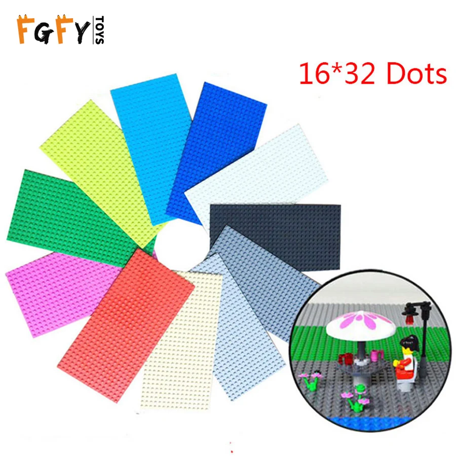 LEGOINGLY Duplos Dots Base Plate for Bricks 5 Colors Baseplate Board Compatible with legoed DIY Building Block Toys For Children