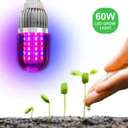 Полный спектр E27 светодиодный светать 220 В 60 Вт кукурузы роста Spotlight для цветок роста растений Фито Лампы Гидропоника системы свет