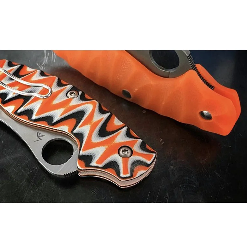 1Piece G10 Glassfibre Template Knife DIY making handle material Black/Tan/OD Green Orange G10 Great Camo look Knife