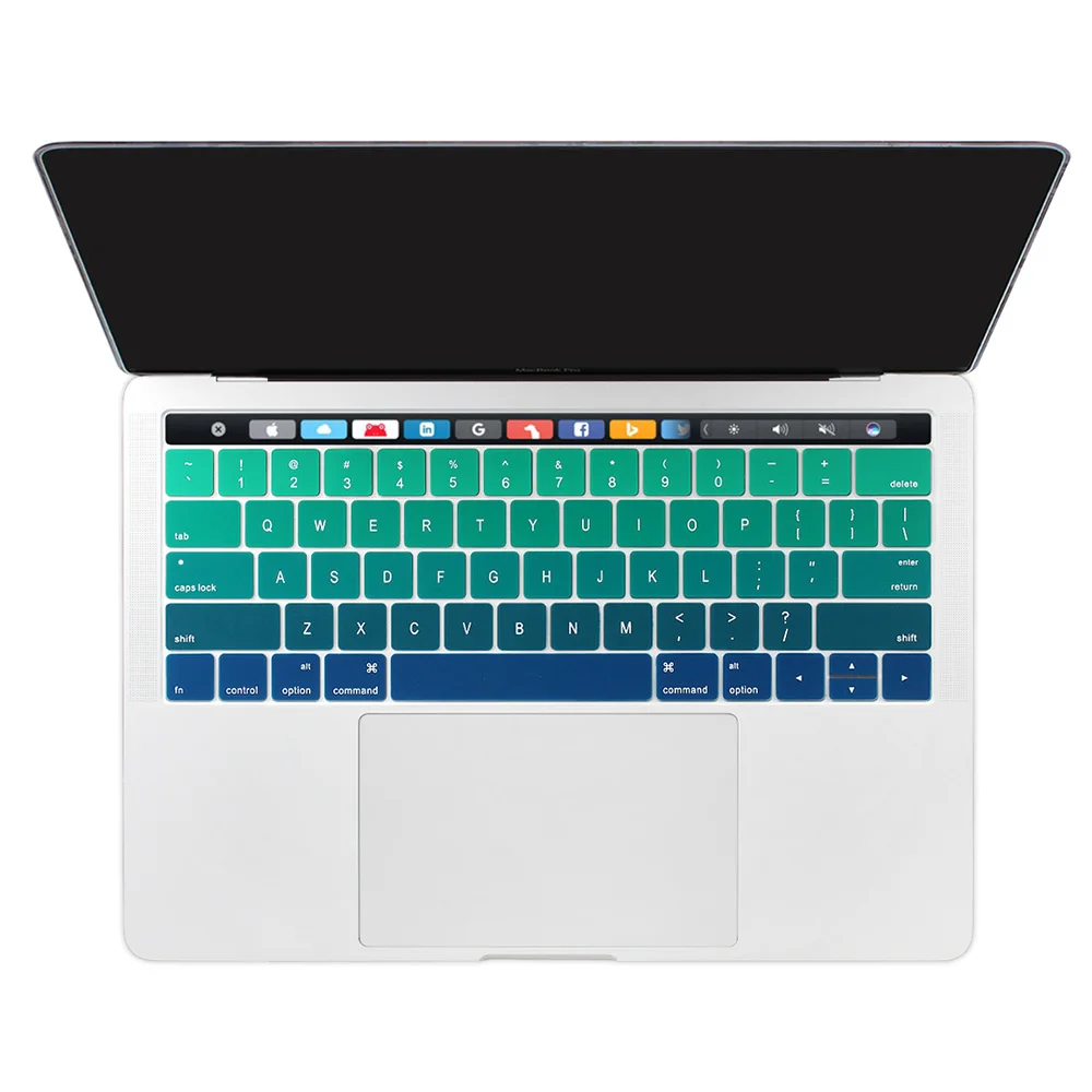

US Enter English Keyboard Skin For Macbook Pro 13.3 15.4 Touch Bar 2019 A2159 A1989 A1990 Slim Keyboard Protector Cover Sticker