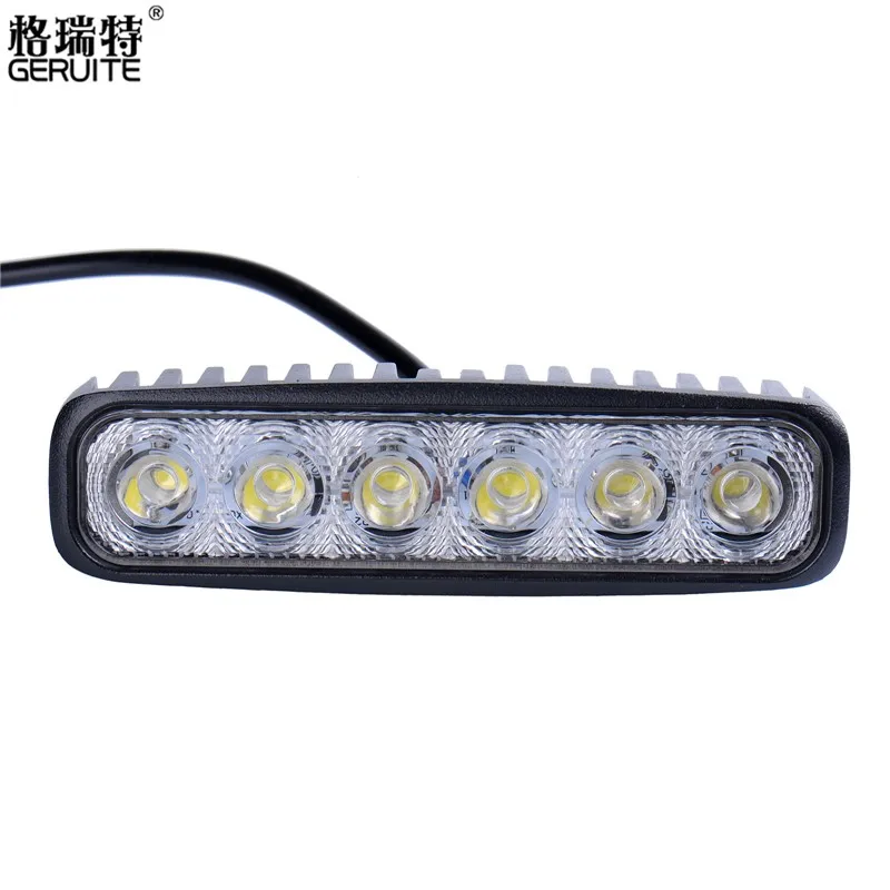 2 Pieces/Lot 6INCH 18W MINI LED BAR 12V LED WORK LIGHT SPOT FLOOD FOG LAMP FOR OFFROAD BOAT TRUCK ATV 4x4 LED DRIVING LIGHT