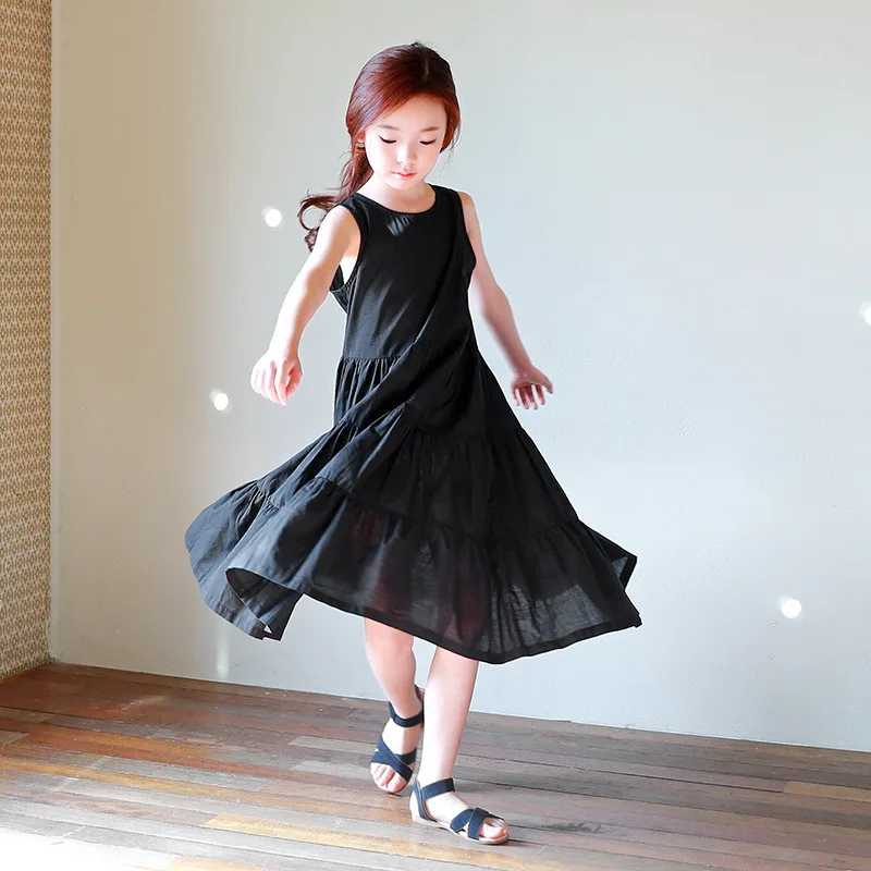girls black sundress