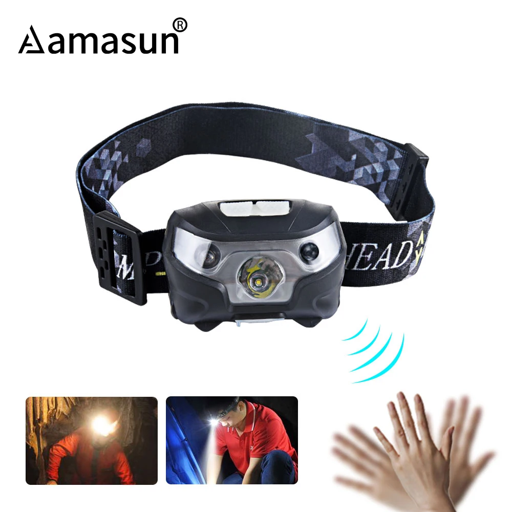 Налобный фонарь светодиодный перезаряжаемый с датчиком волн|Налобные LED-фонари| |