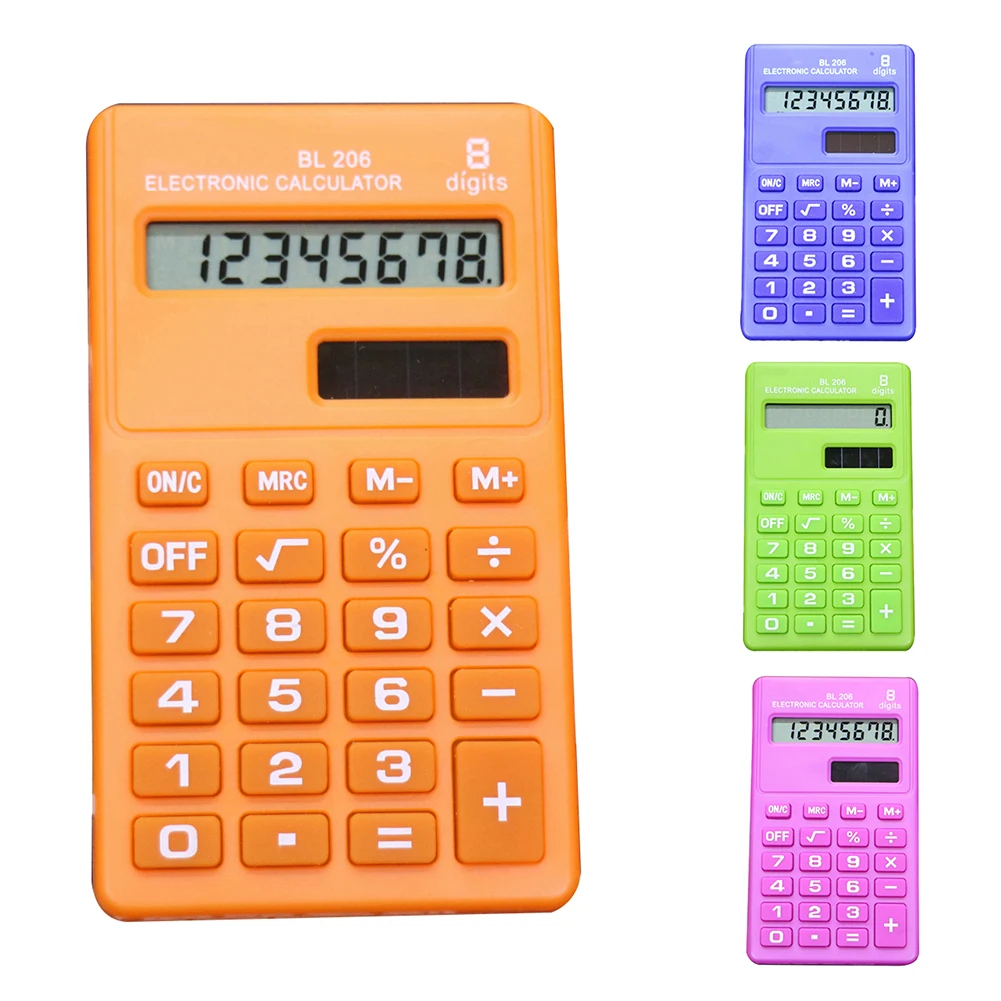 Top Sale Candy Color 8 Digits Pocket Mini Electronic Calculator Students Office Supplies