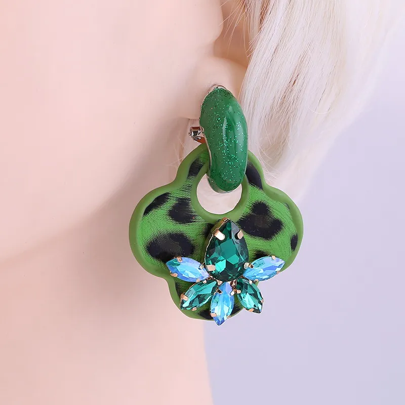 Drop Earrings Green