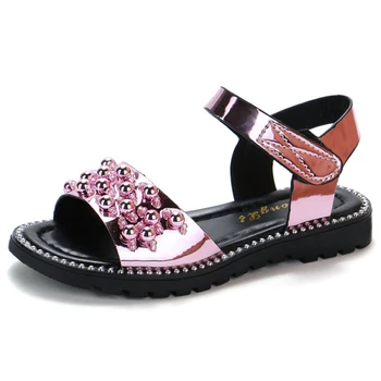 

2019 summer new girls sandals fashion diamond children princess shoes student beach shoes girls anti-skid exposed toe sandals