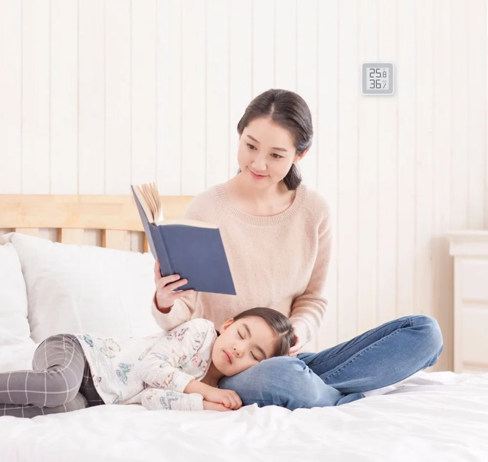 Умный термометр Youpin miaomiaoce с цифровым экраном E ink работает приложением Xiaomi mi home