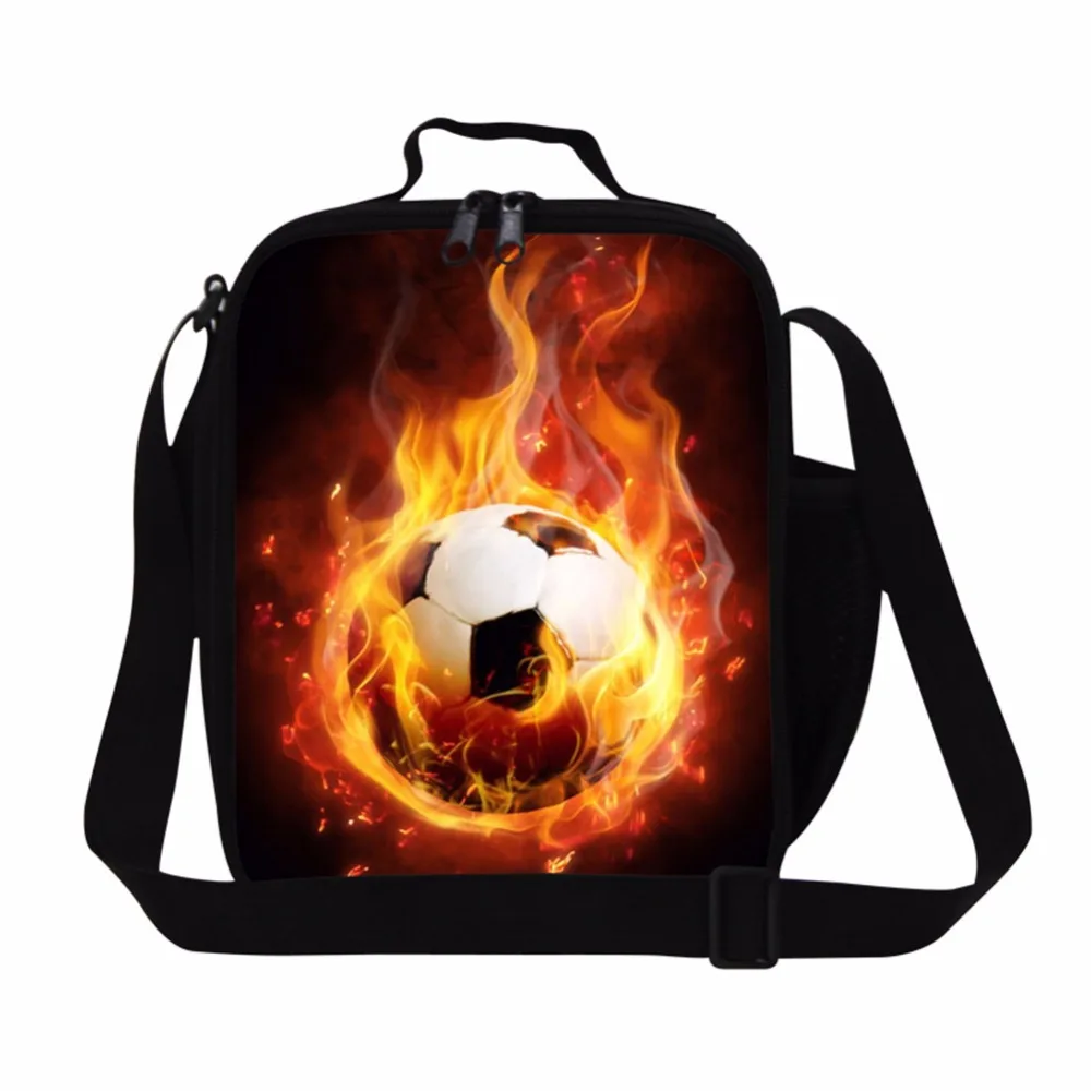 Dispalang insulated lunch bag with shoulder straps ball printed lunch box cooler for children boys Adult small thermal lunch bag boys-lunch-bag : image Dispalang insulated lunch bag with shoulder straps ball printed lunch box cooler for children boys Adult small thermal lunch bag boys-lunch-bag