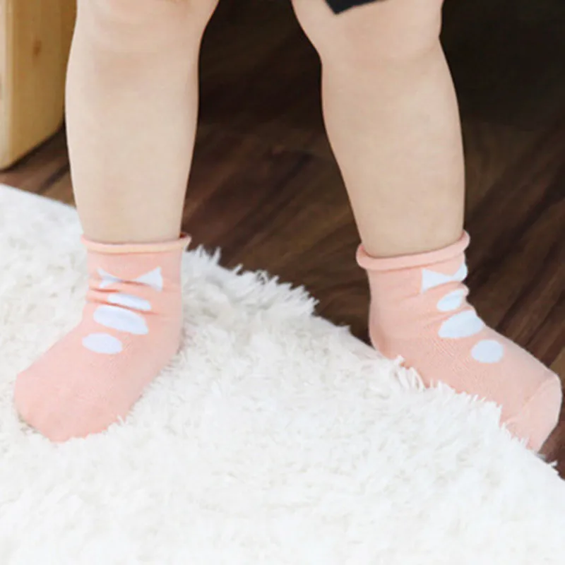 1 пара/лот, весенние мягкие и удобные детские чулки, мягкие хлопковые Повседневные носки с принтом, cTWS0103 - Цвет: pink