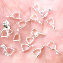 50 шт.,, 925 серебро, полная бижутерия, результаты, Соединитель с зажимом, подвеска, linker