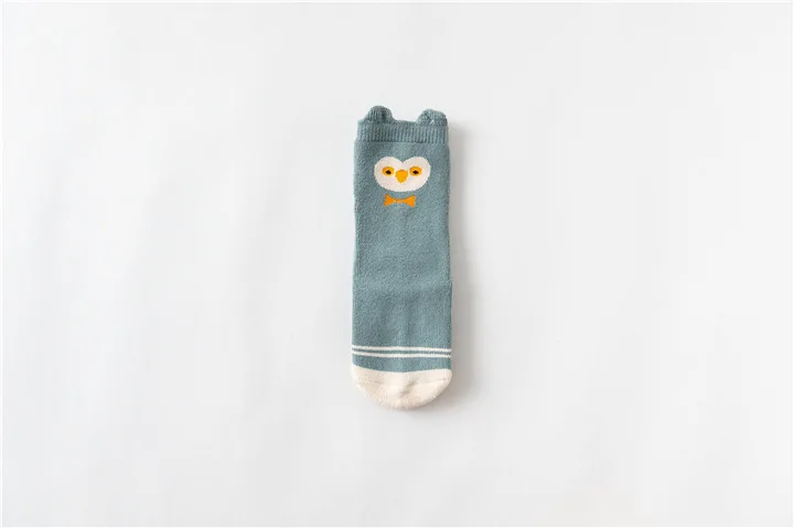 YWHUANSEN/1 пара, милые носки для маленьких девочек с героями мультфильмов теплые носки для мальчиков на осень и зиму Нескользящие плотные Длинные махровые носки для новорожденных