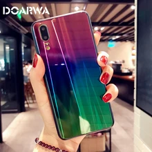 Unique Case For Huawei P20 P20pro Luxury Gradient Ultra Thin Glass Cover For Huawei P20 Lite Honor 10 Case Capinhas Capa