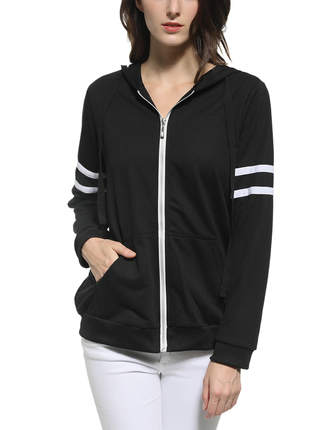 

2017Autumn Newest Sweatshirts Long Sleeve Loose Zip-up Hoodies Fashion Tracksuits Women Hoodie Autumn Casual Hoody Streetwear