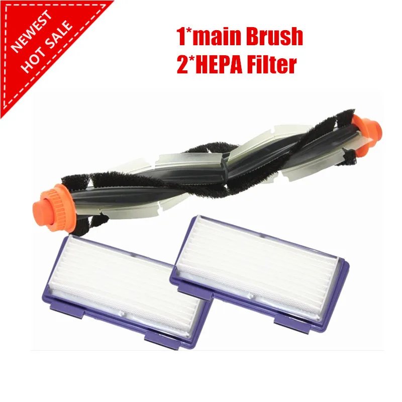 

1pcs Replacement Combo Roller Brush+HEPA Filter*2 for Neato XV-21 XV Signature Pro XV-11 XV-12 XV-15 Curved Combo Roller Brushes