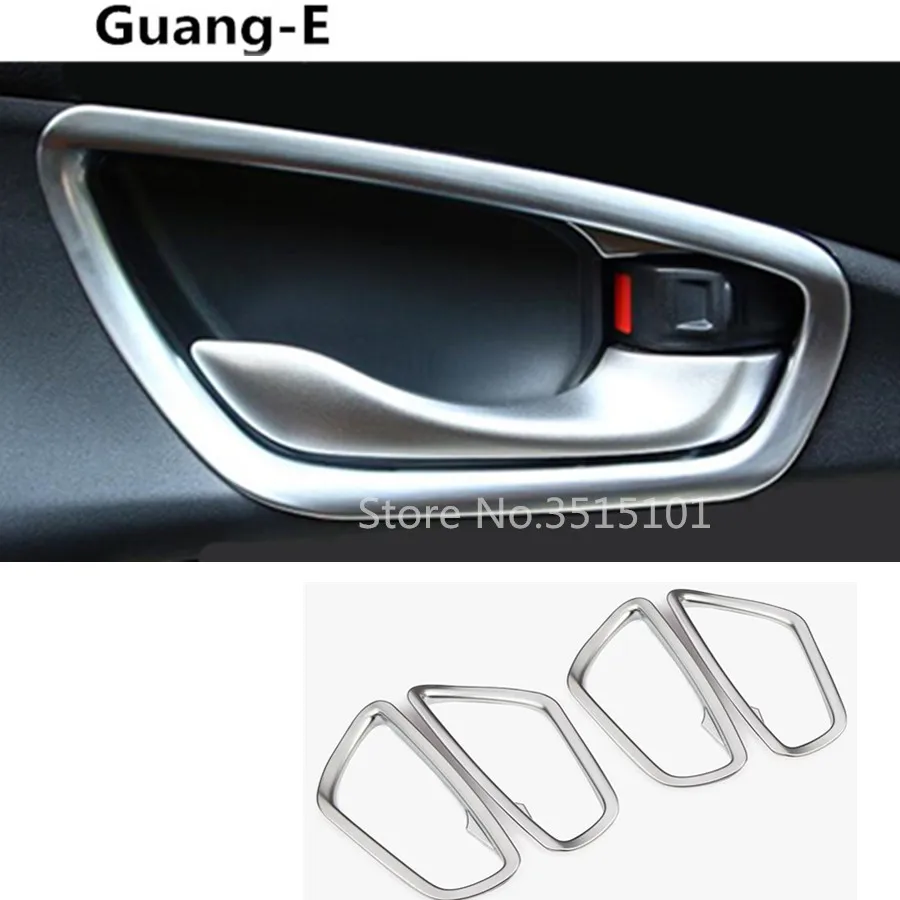 

car styling body cover stick trim ABS chrome door inner handle bowl frame lamp 4pcs For Honda civic 10th sedan 2016 2017 2018