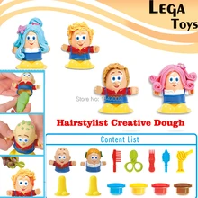 3D DIY стилист для волос креативный тесто экологический Пластилин маленький стилист волос масса для лепки Игровой Набор Развивающие игрушки для детей
