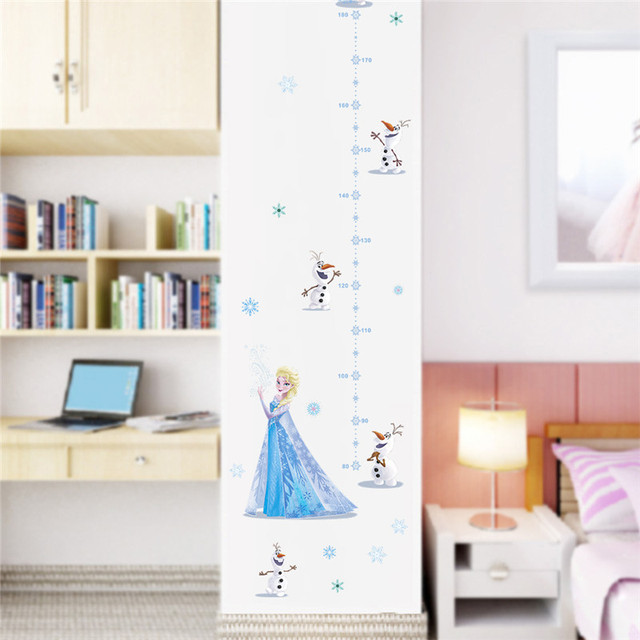 Elsa Princess Wall Stickers For Kids Room Decoration Diy Cartoon Wall Mural Art Anime Posters Pvc Home Decals