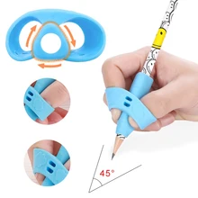 3 шт., детский пишущий карандаш подставка для сковороды, обучающая силиконовая ручка, устройство для коррекции положения пальцев для студентов