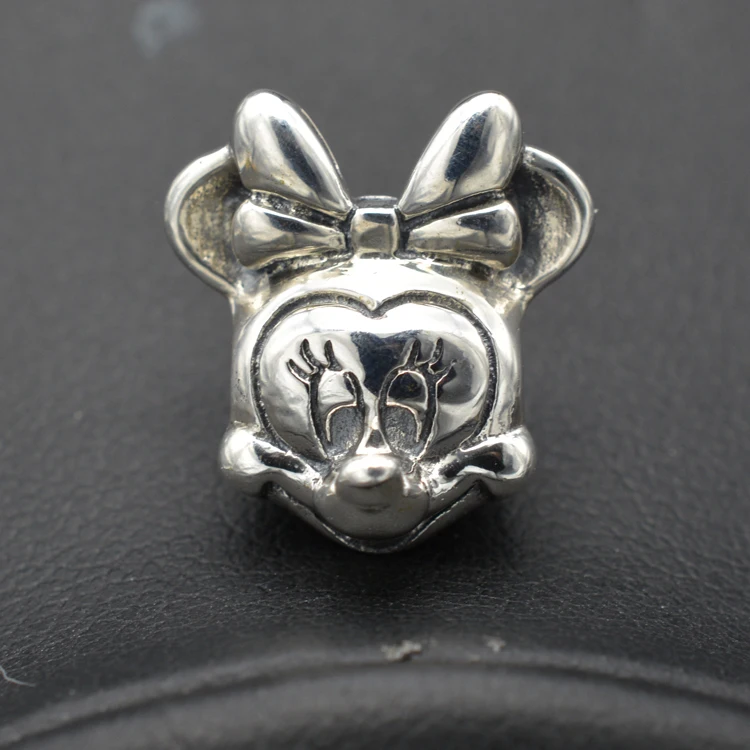 

Mickey Minnie cartoon silver ornaments silver bracelet accessories for children to wear