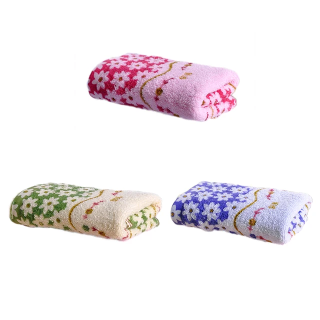 33 * 73cm Cotton Printed Absorbent Towel Dry Hand Face Towels Three colors