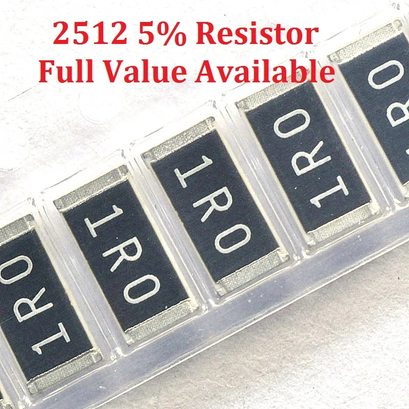 

100pcs/lot SMD Chip Resistor 2512 6.8M/7.5M/8.2M/9.1M/10M/Ohm 5% Resistance 6.8/7.5/8.2/9.1/10/M Resistors 6M8 7M5 8M2 9M1