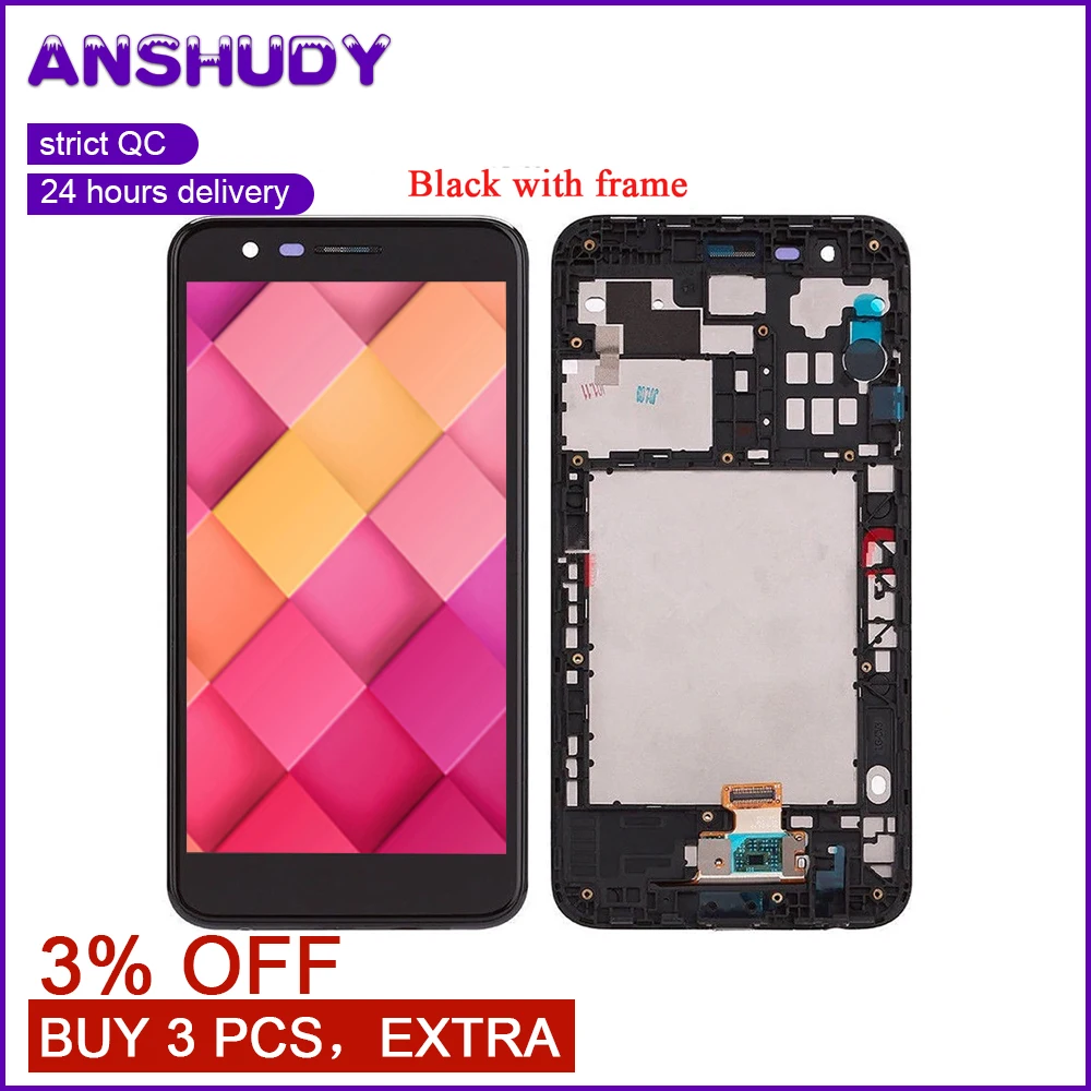 

For LG K10 2018 LCD Frame Touch Screen Digitizer Sensor Glass Assembly For LG K10 2018 Display Screen K11 LCD Display