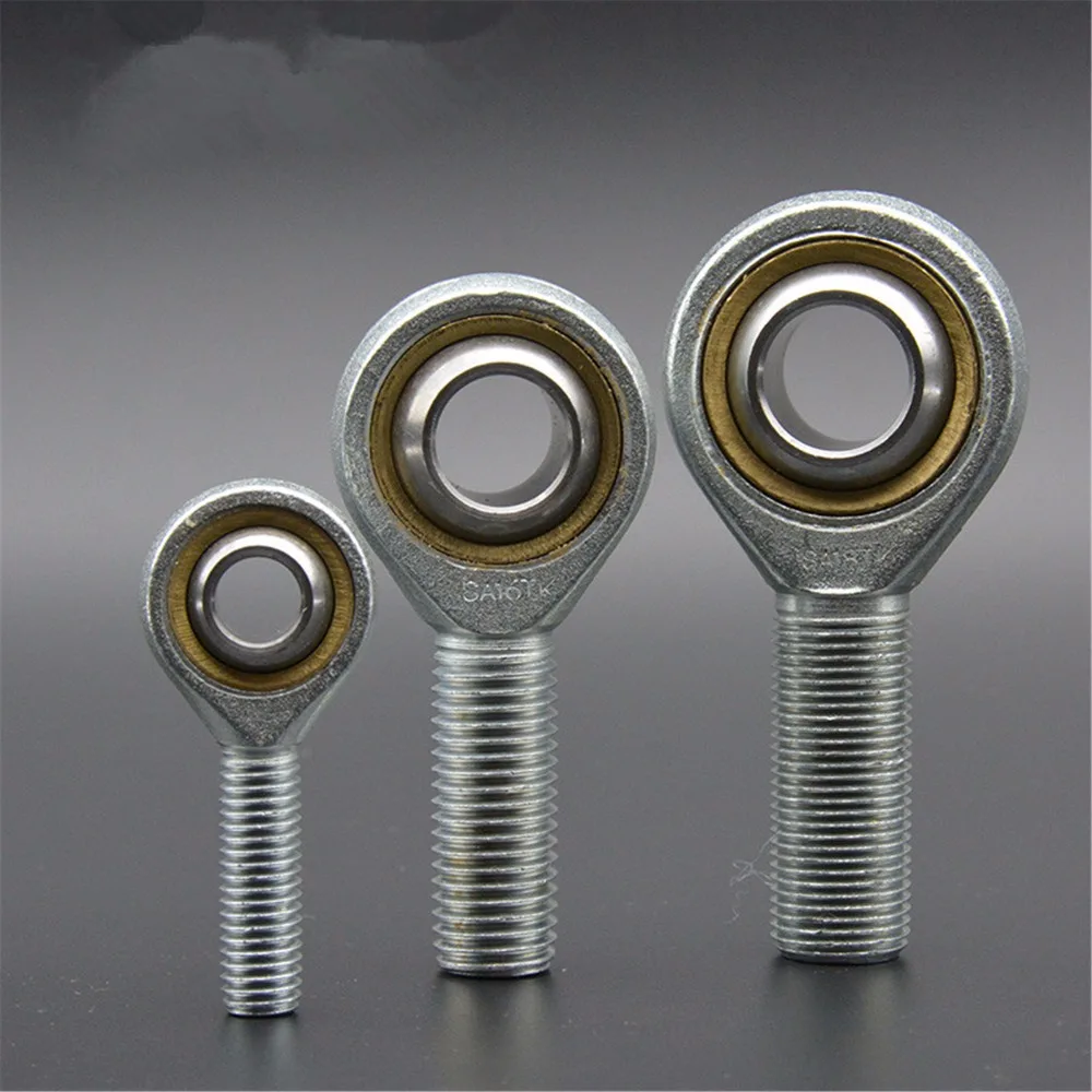 2pcs SA10/12/14/16T/K Male Rod End Joint Bearing External Threaded Eye