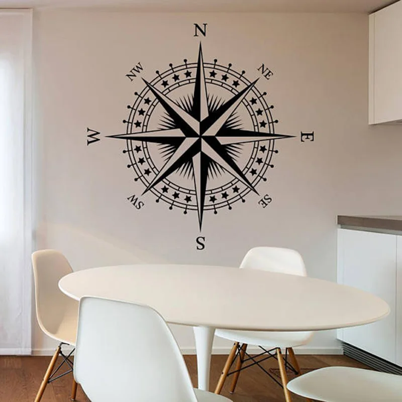 YOYOYU художественный плакат виниловая наклейка на стену muraux морской компас роза Съемный Настенный наклейка для спальни гостиной украшение дома ZX149