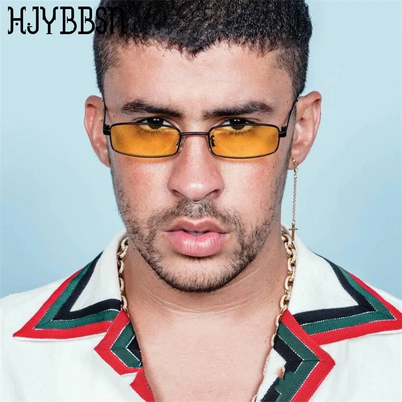 HJYBBSN 2019 модные маленькие прямоугольные солнцезащитные очки для мужчин и женщин