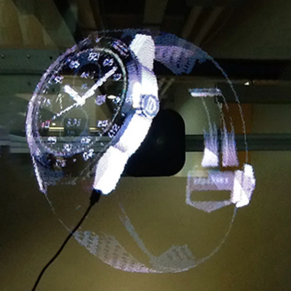 ICOCO светодиодный голографический проектор портативный голографический плеер 3D голографический дисплей вентилятор уникальная голограмма проектор год