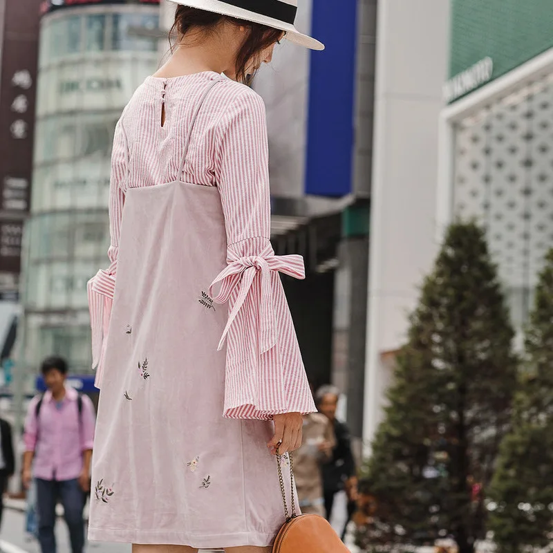 INMAN платье без бретелек с длинным рукавом и бантом|women dress|dress women dressdress |