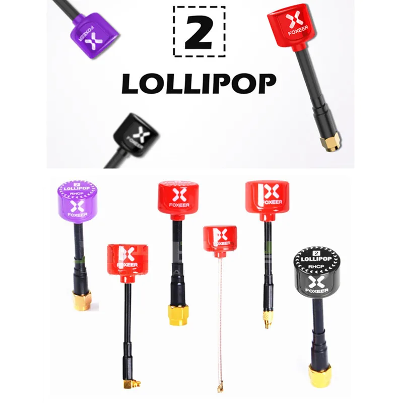 

FOXEER Lollipop 2 5.8G Full Range Super Mini Antenna SMA RPSMA UFL MMCX RHCP LHCP Plug Low Standing Wave High Gain for FPV Drone