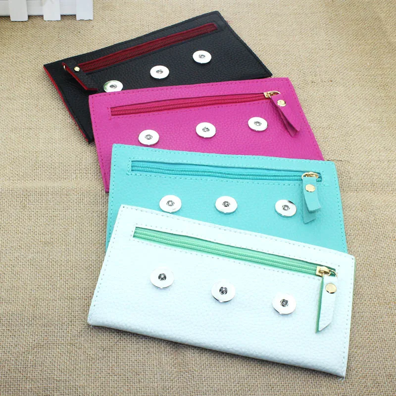 Buy 20cm*10cm Simple 3 Buttons Bag Snap Button Purse