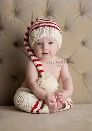 Детская шапка, аксессуары для фотографий новорожденного для маленьких девочек милые наряды для новорожденных милый кардиган Крючковой вязки на костюм, реквизит для фото фон для фотосъемки - Цвет: style 24