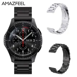 Amazfeel Нержавеющая сталь часы ремешок для samsung Шестерни S3 Frontier ремешок для Шестерни S3 классический Смарт часы браслет безвинтовое